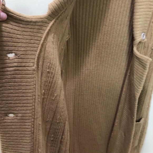 Ann Taylor Loft lambswool long cable knit Duster Vest Medium Cottagecore - Picture 6 of 7